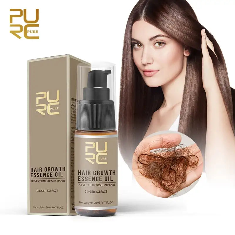 Huile de Gingembre Cheveux - Pure-Huile pour Cheveux-