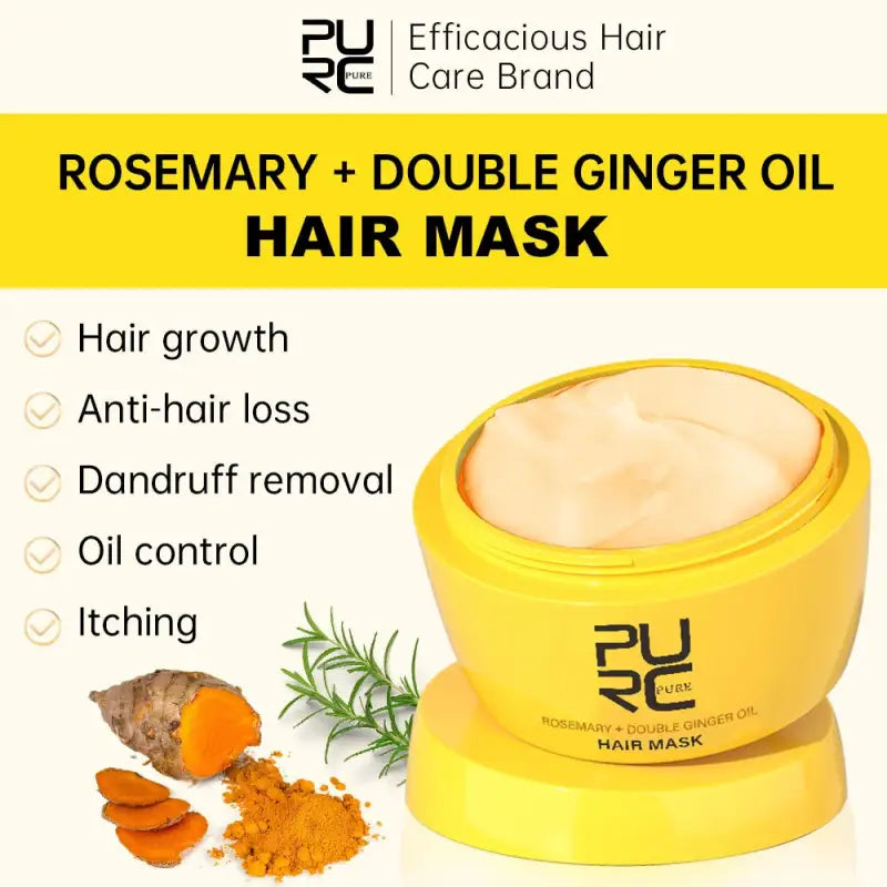 Masque Cheveux Gingembre & Romarin - Pure-Masque pour Cheveux-