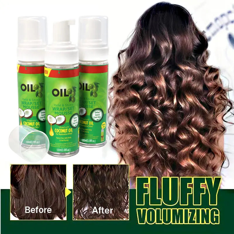 Mousse Coiffante Volume - Olive Oil-Mousse pour Cheveux-