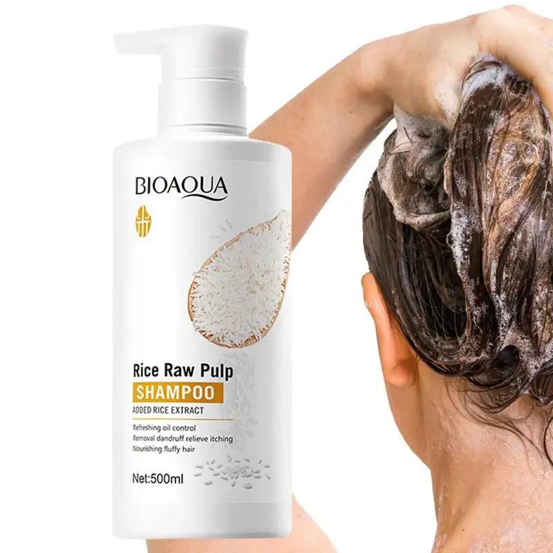 Shampoing au Riz - Bioaqua-Shampoing pour Cheveux-