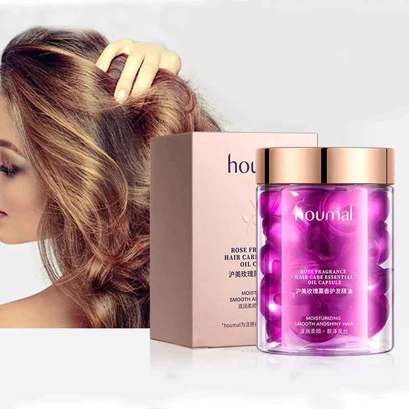 Soin Cheveux Réparateur à la Rose - Houmal-Sérum pour Cheveux-